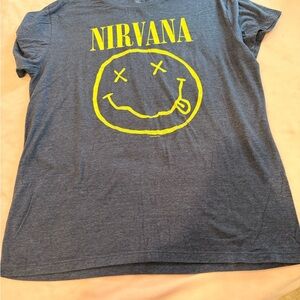 Old Navy Nirvana Graphic Tee - Blue and Yellow